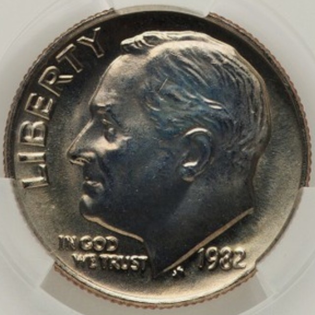 1982 no mint mark Roosevelt dime reference