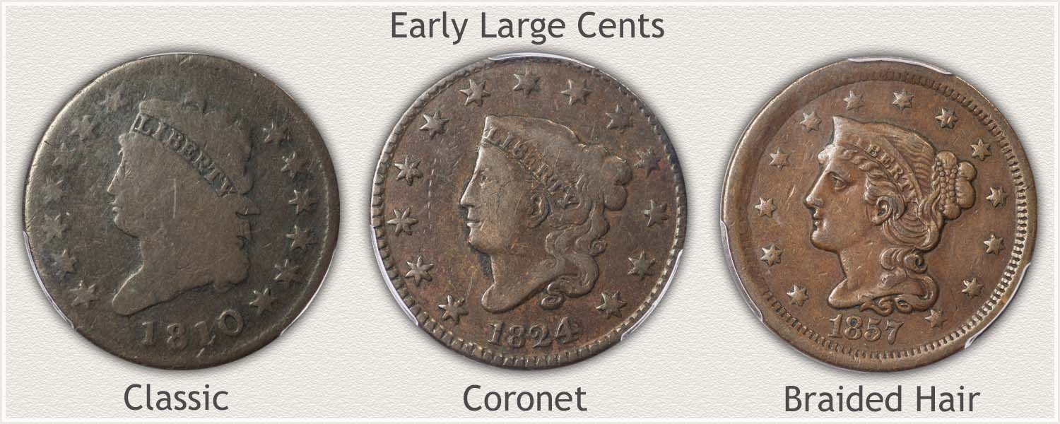 Early era large cents reference