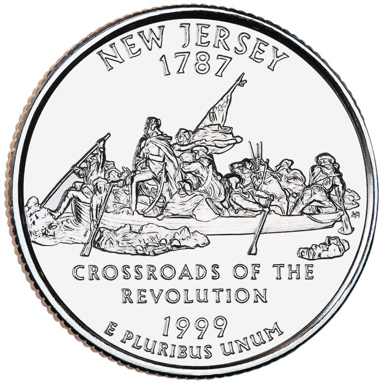 1999 New Jersey 25 Cent reverse