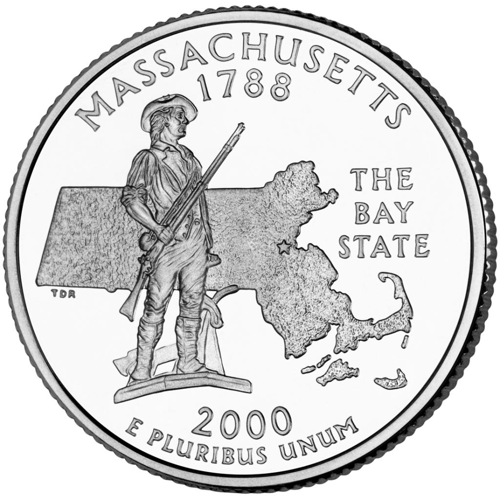 2000 Massachusetts 25 Cent reverse