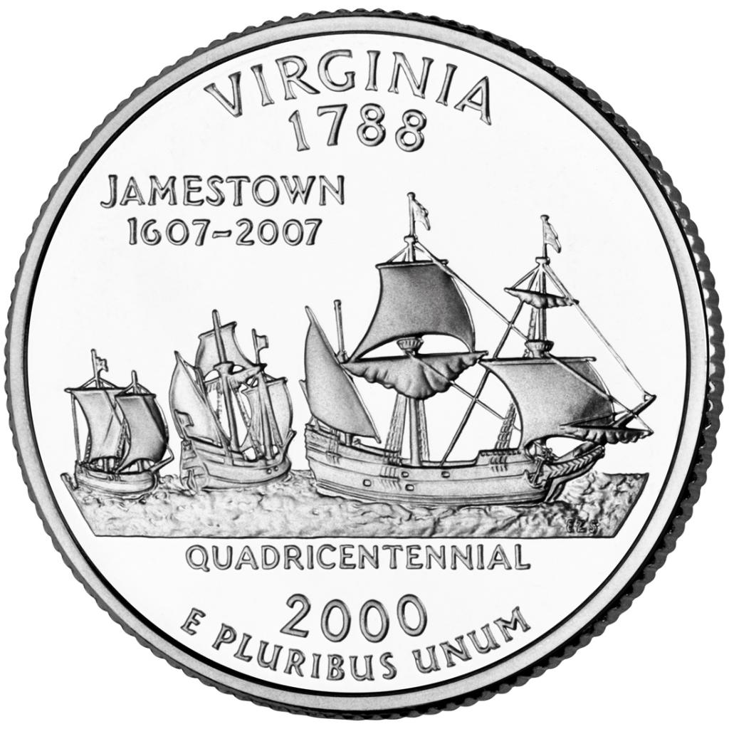 2000 Virginia 25 Cent reverse