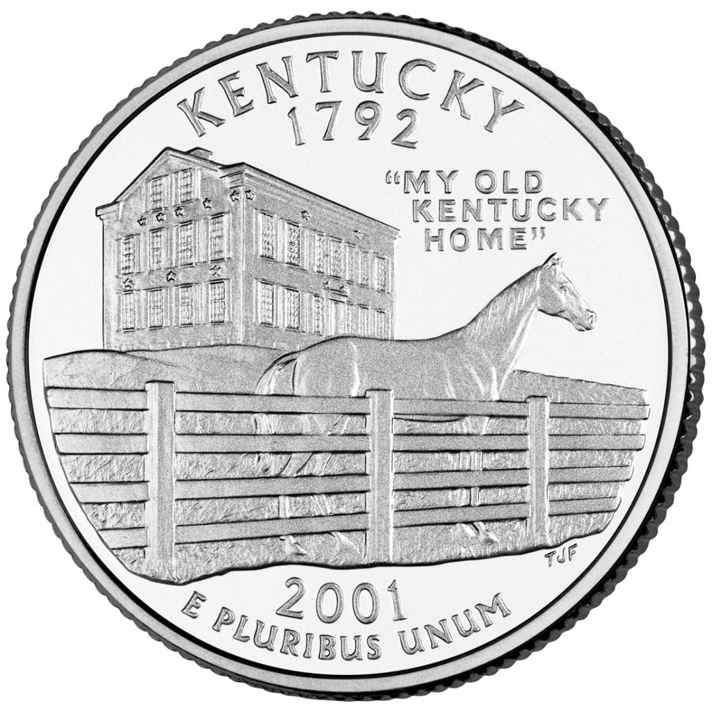 2001 Kentucky 25 Cent reverse
