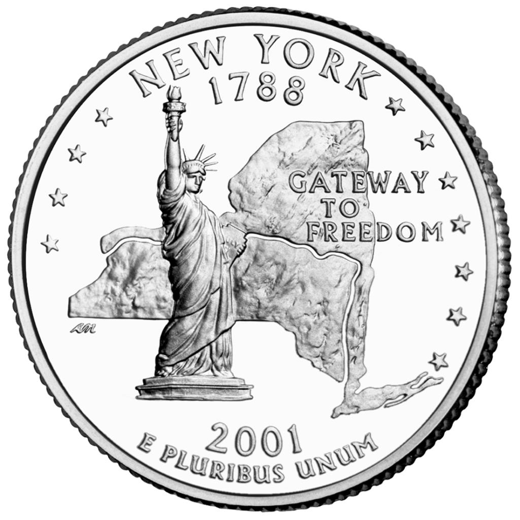 2001 New York 25 Cent reverse
