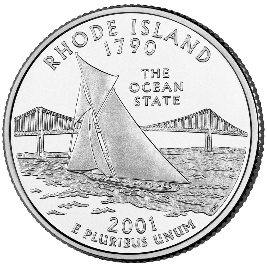 2001 Rhode Island 25 Cent reverse