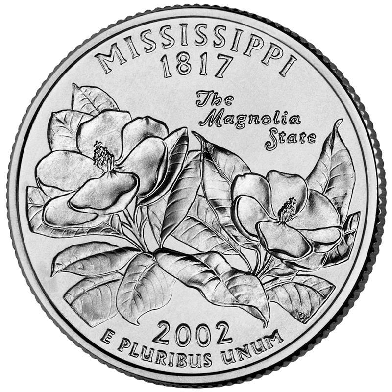 2002 Mississippi 25 Cent reverse