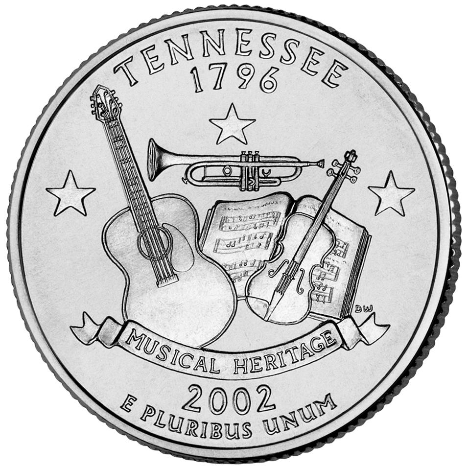 2002 Tennessee 25 Cent reverse