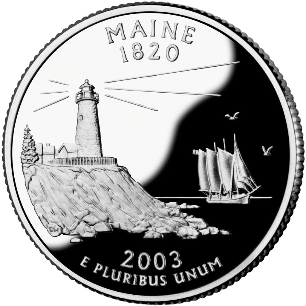 2003 Maine 25 Cent reverse