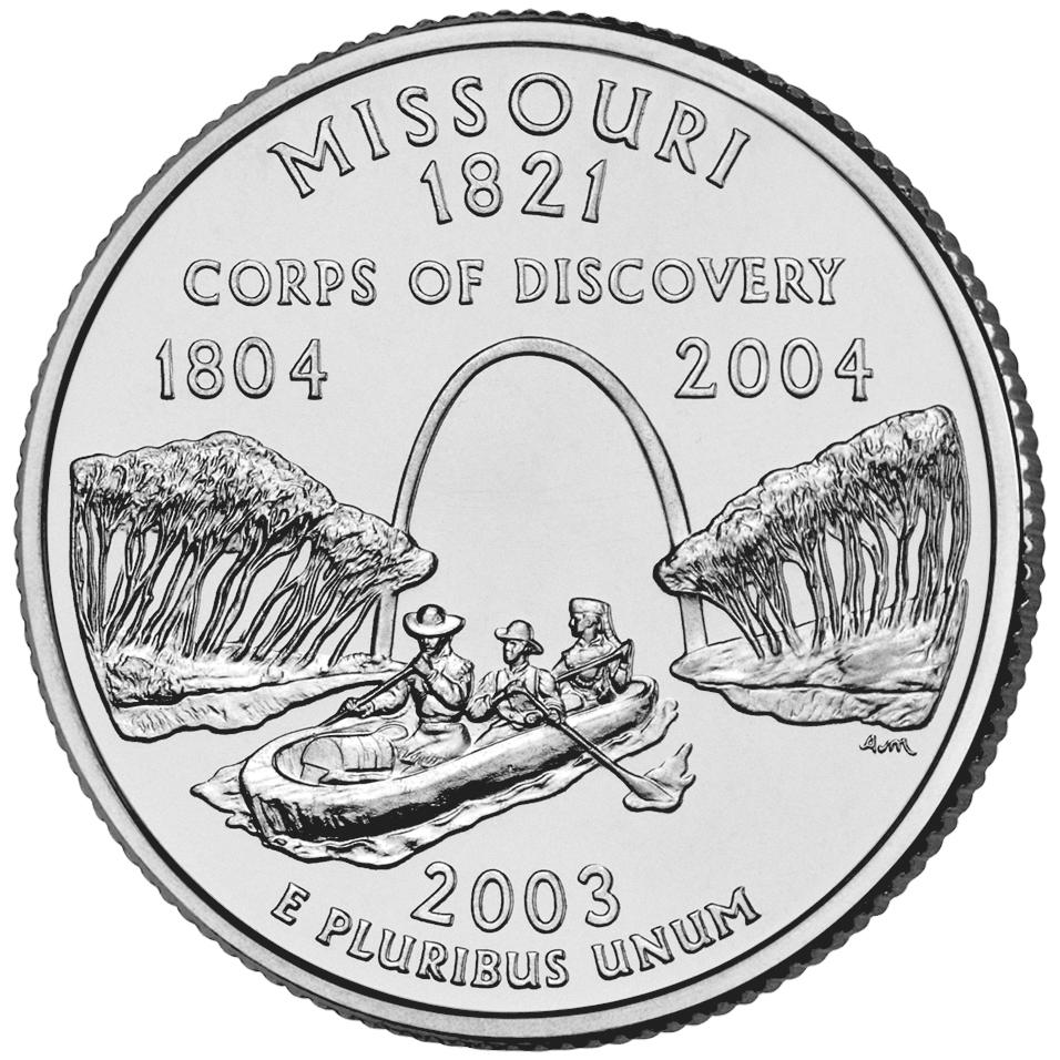 2003 Missouri 25 Cent reverse