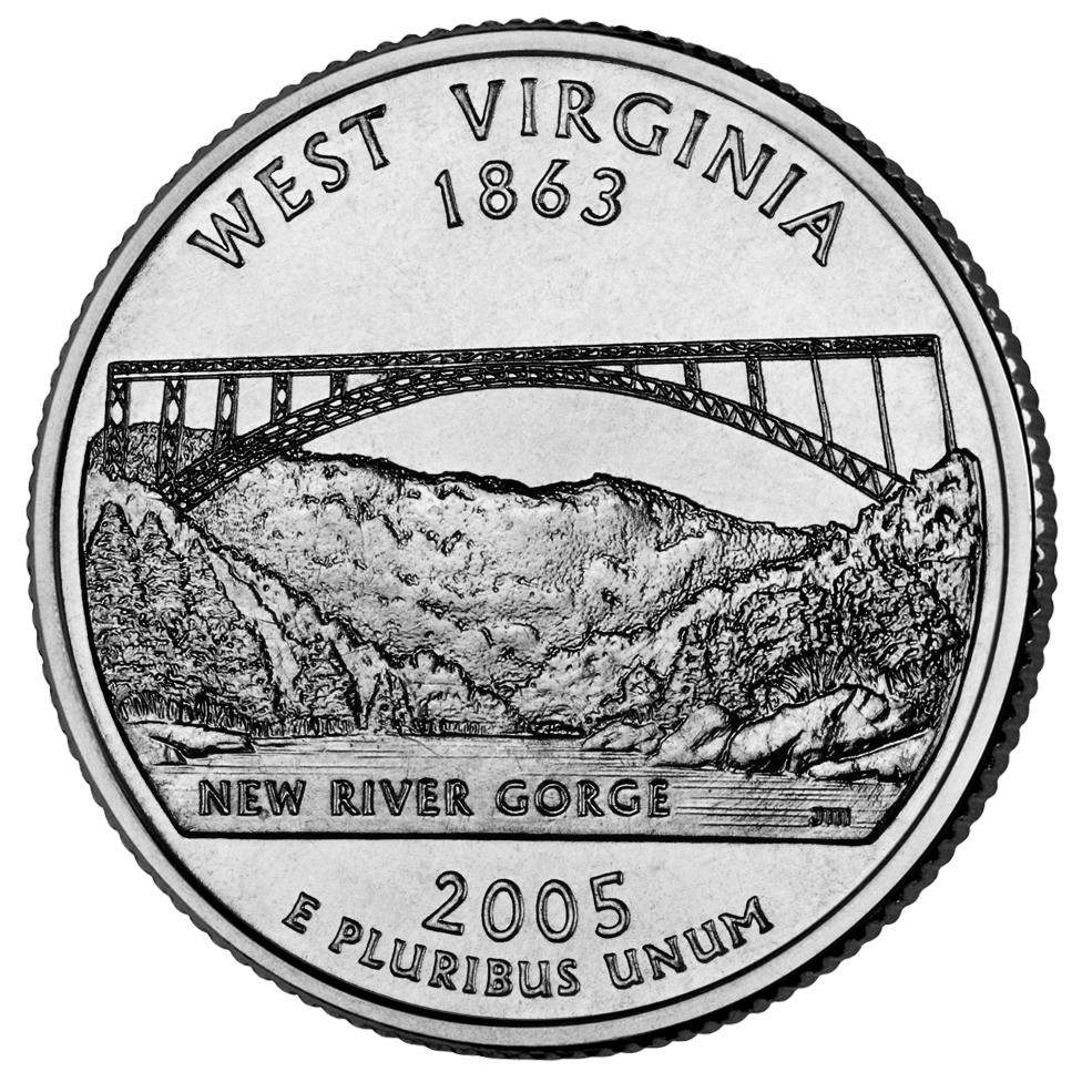 2005 West Virginia 25 Cent reverse