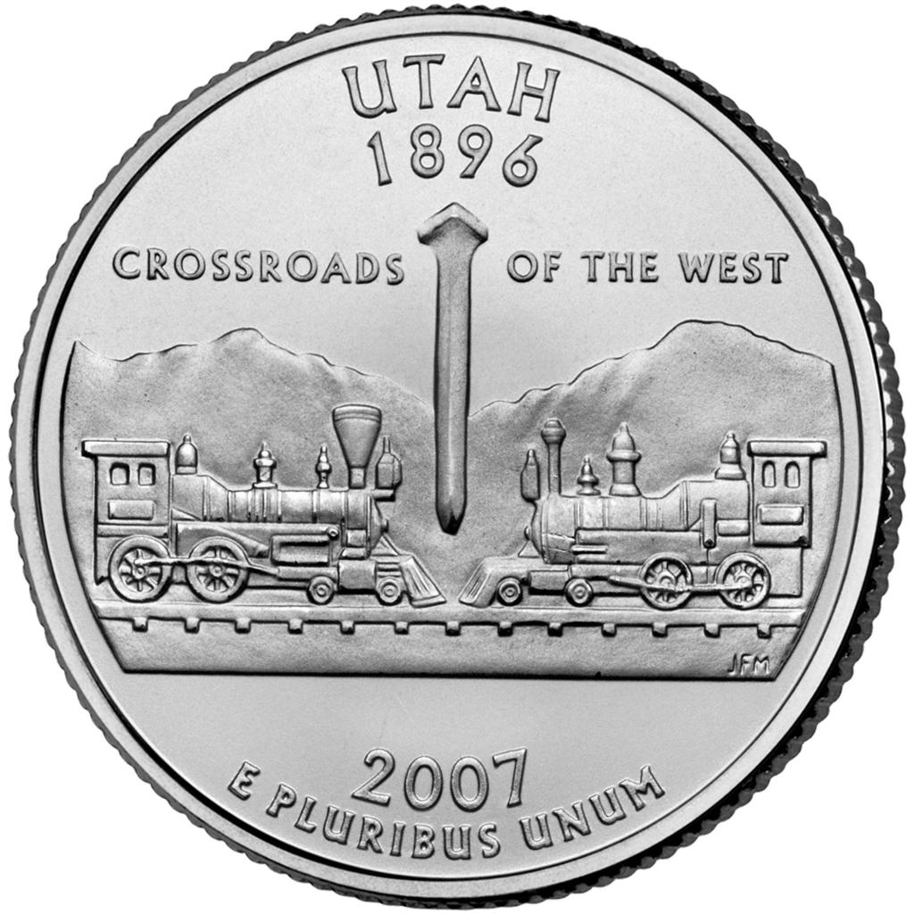 2007 Utah 25 Cent reverse