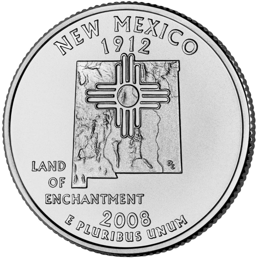 2008 New Mexico 25 Cent reverse