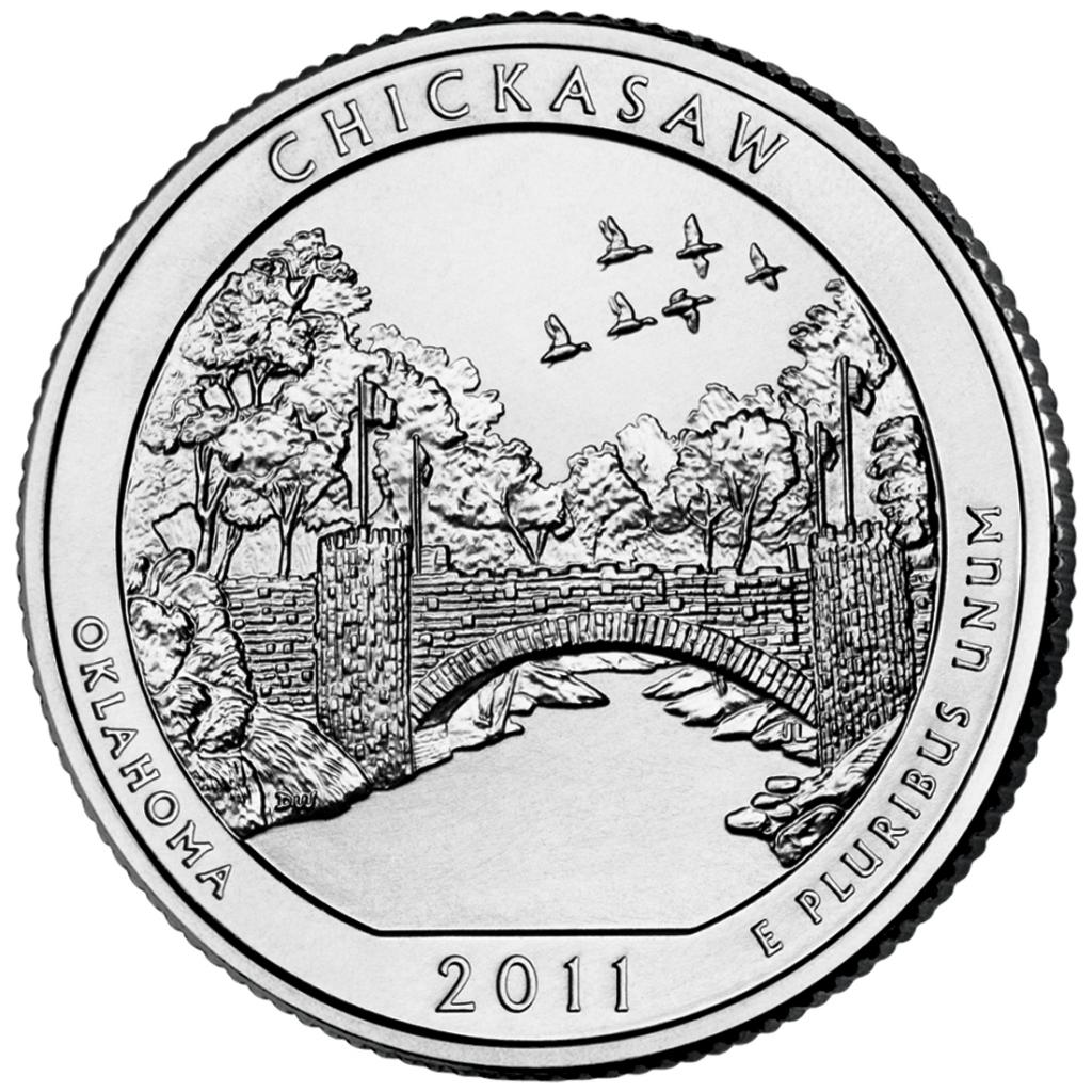 2011 Chickasaw National Recreation Area 25 Cent reverse