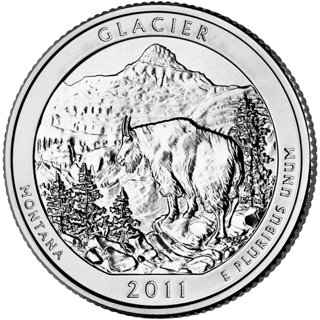 2011 Glacier National Park 25 Cent reverse