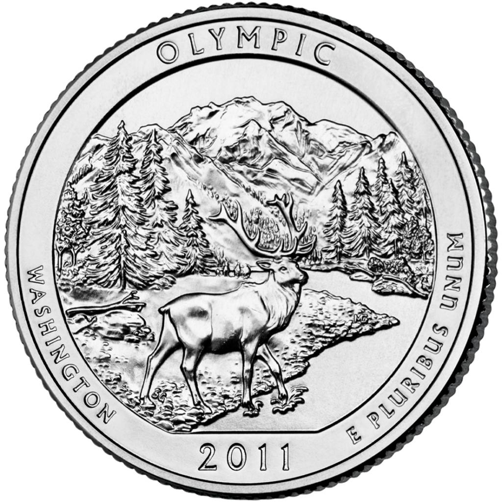 2011 Olympic National Park 25 Cent reverse