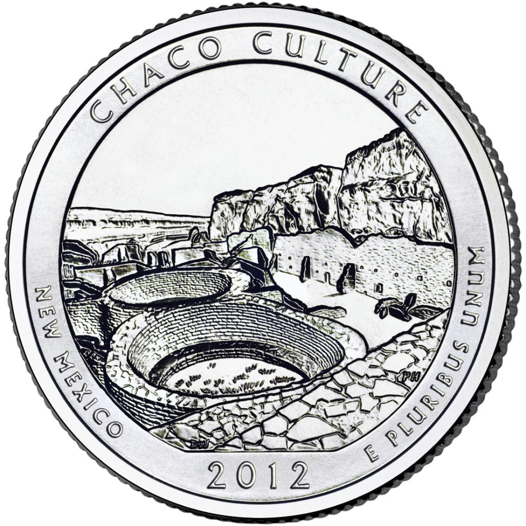 2012 Chaco Culture National Historical Park 25 Cent reverse