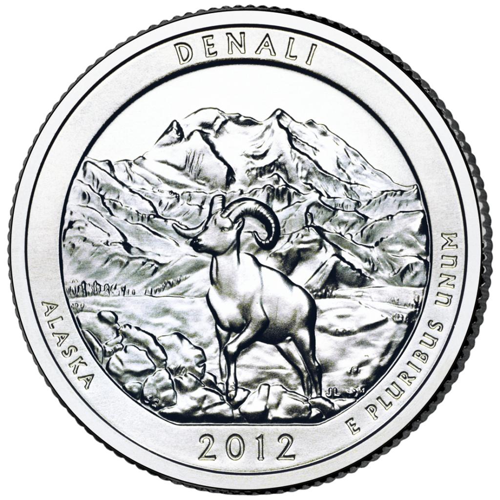 2012 Denali National Park and Preserve 25 Cent reverse
