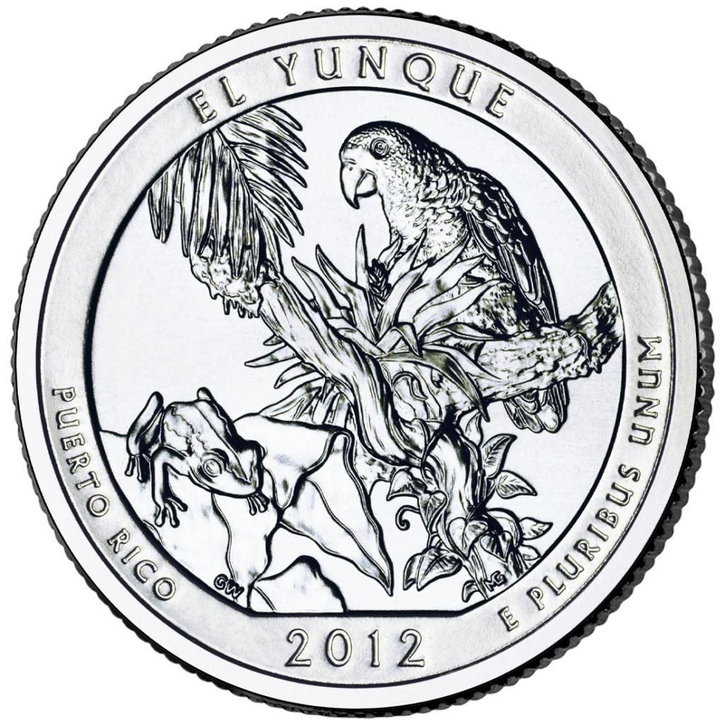 2012 El Yunque National Forest 25 Cent reverse