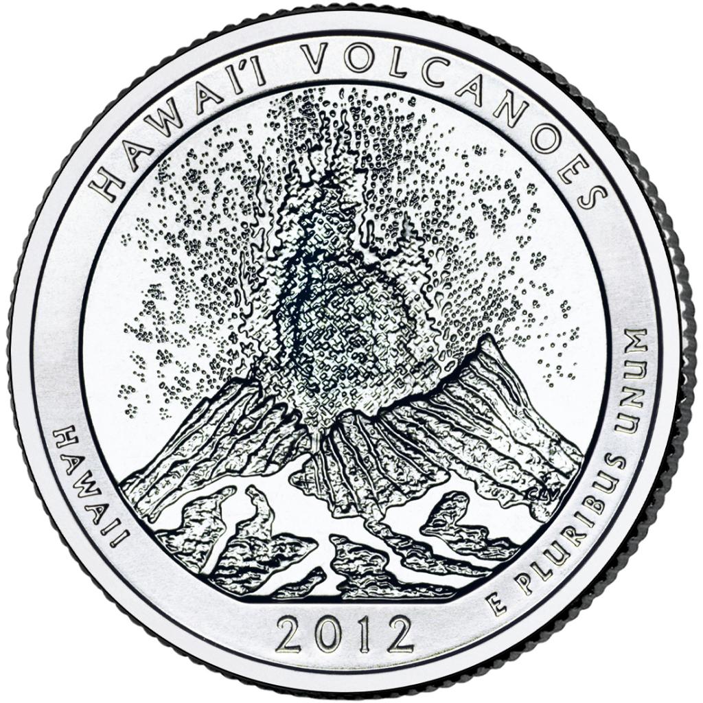 2012 Hawai’i Volcanoes National Park 25 Cent reverse