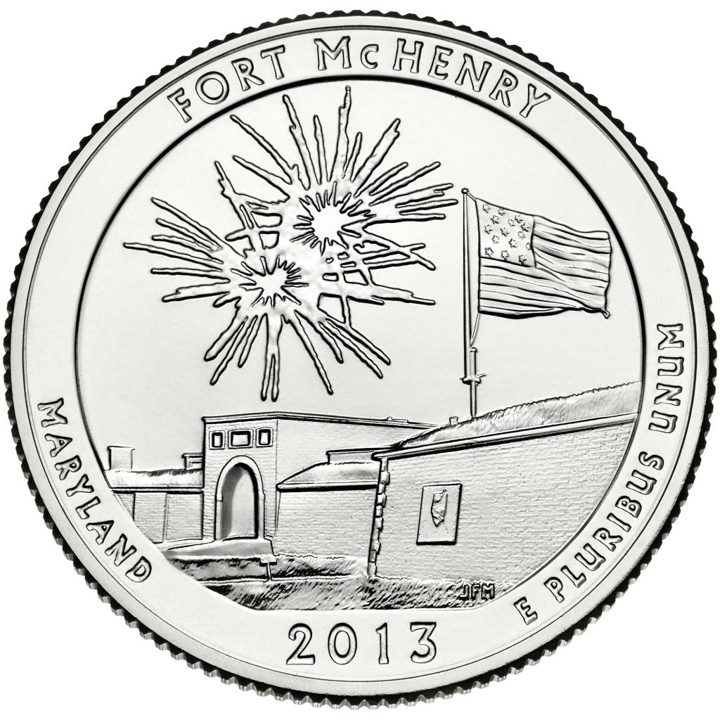 2013 Fort McHenry National Monument and Historic Shrine 25 Cent reverse
