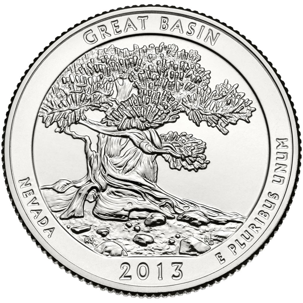 2013 Great Basin National Park 25 Cent reverse