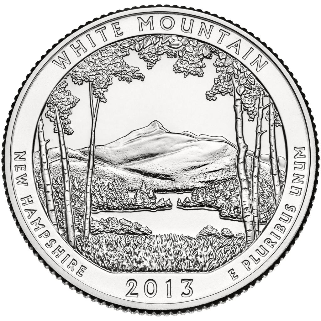 2013 White Mountain National Forest 25 Cent reverse