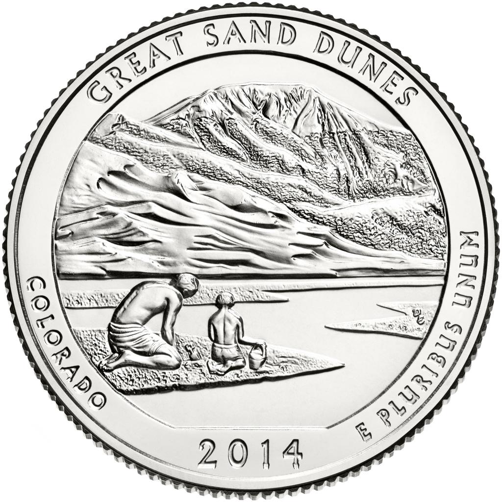 2014 Great Sand Dunes National Park 25 Cent reverse
