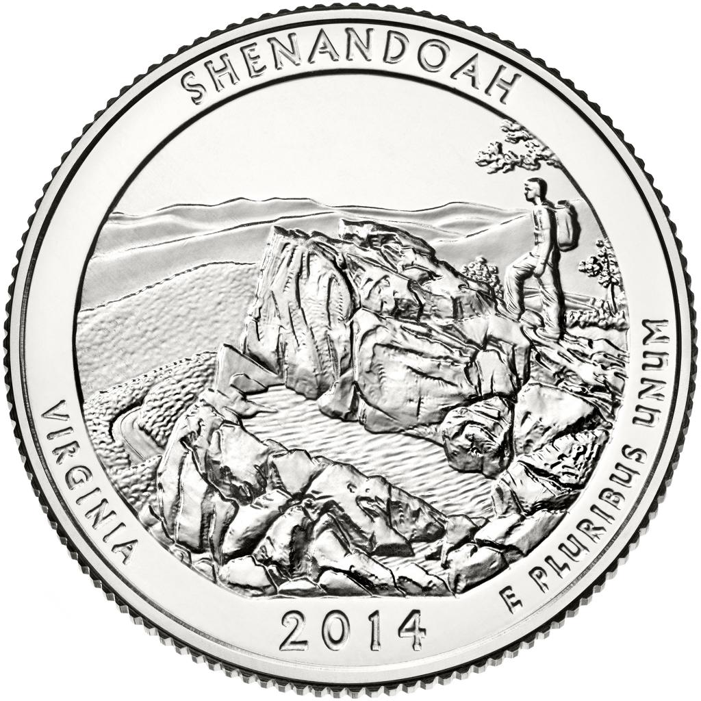 2014 Shenandoah National Park 25 Cent reverse