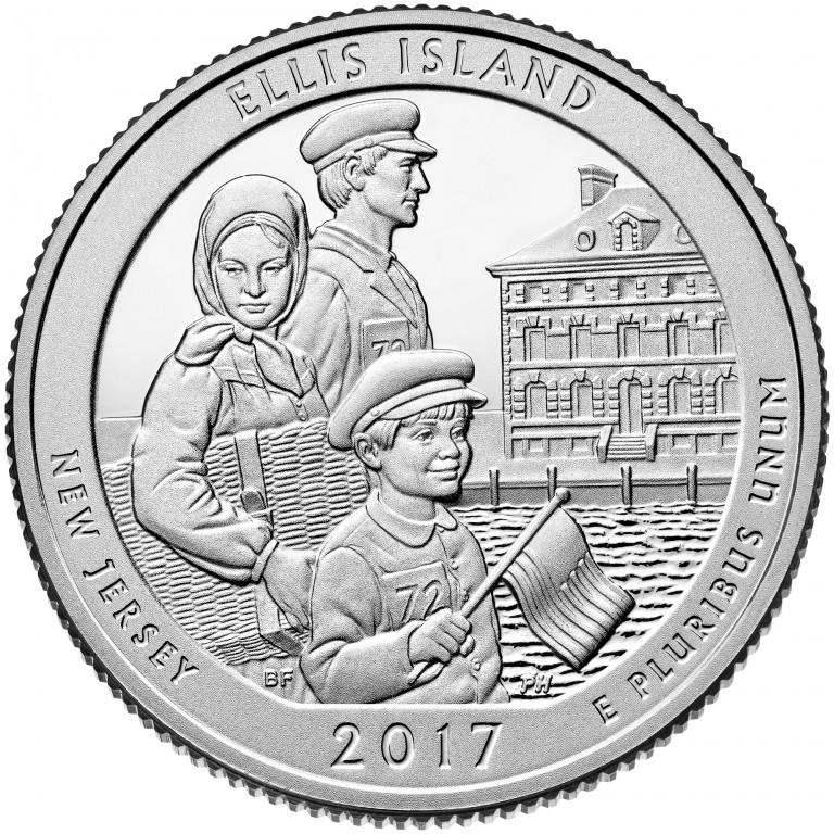 2017 Ellis Island 25 Cent reverse