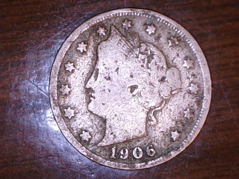 1906 "V" Nickel 5 Cent obverse