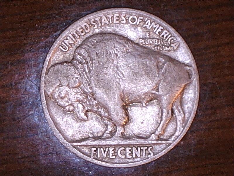 1925 Indian Nickel 5 Cent reverse