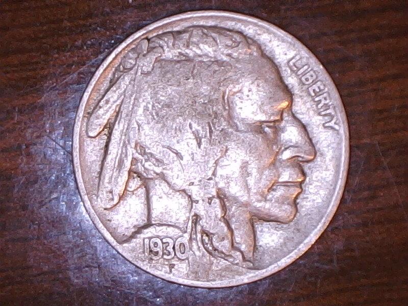 1930 Indian Nickel 5 Cent obverse