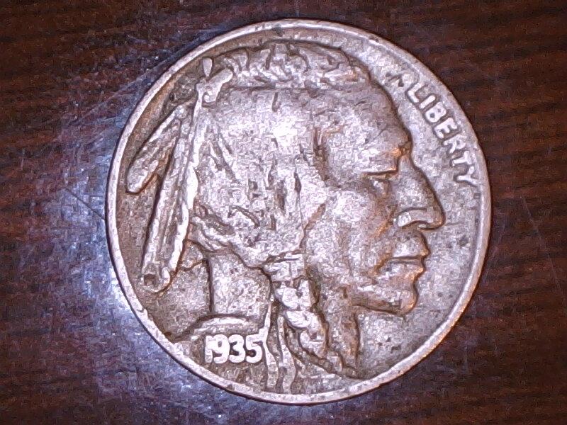 1935 Indian Nickel 5 Cent obverse