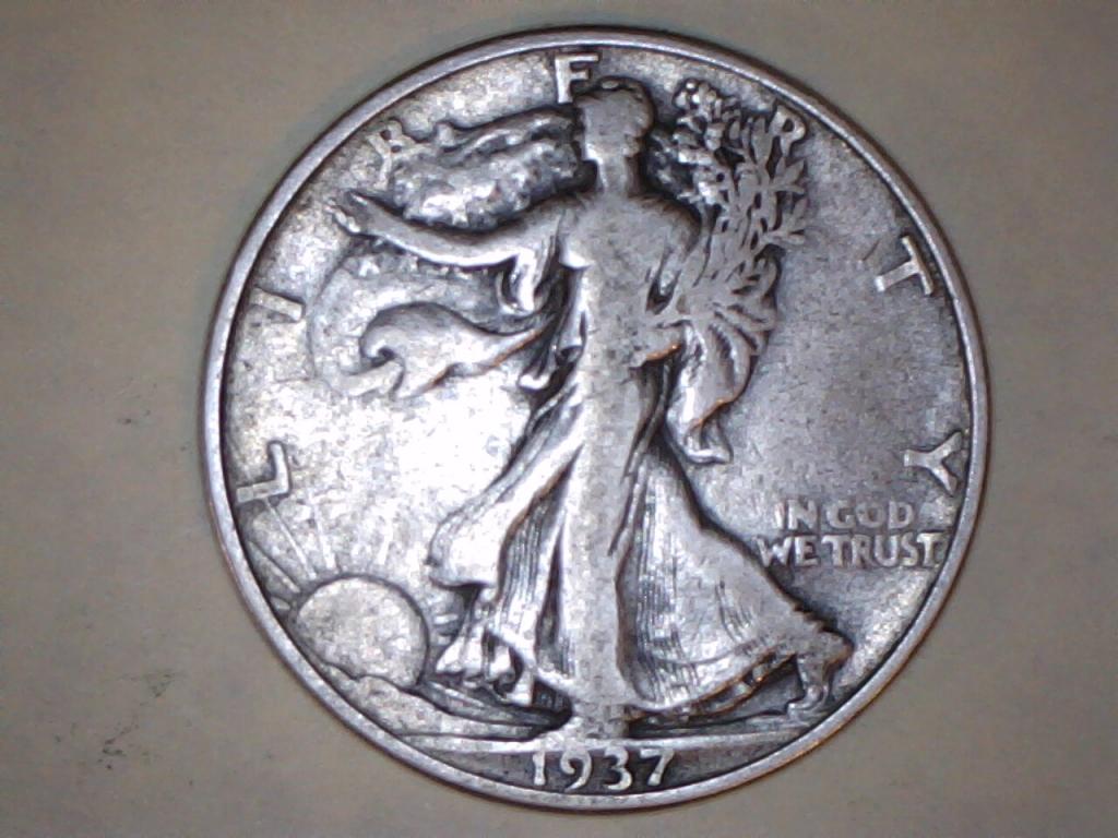 1937 Walking Liberty 50 Cent obverse