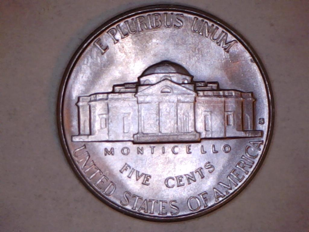 1938 Monticello 5 Cent reverse