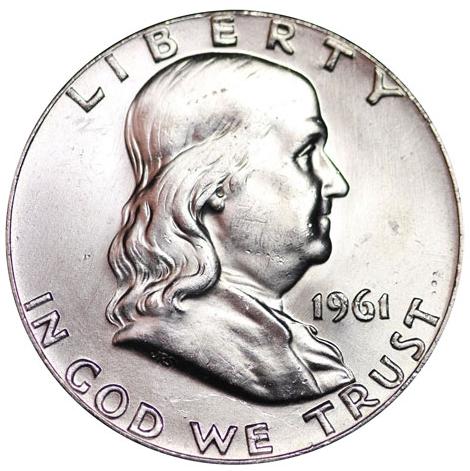 1961 Franklin 50 Cent obverse