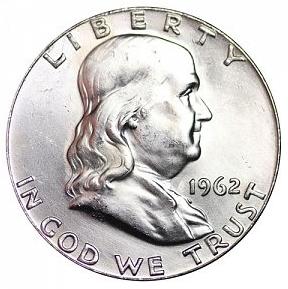 1962 Franklin 50 Cent obverse