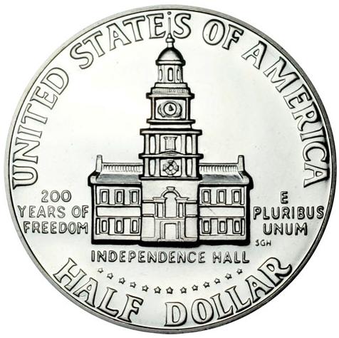 1976 Bicentennial 50 Cent reverse