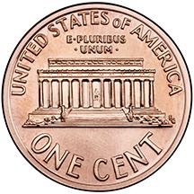 1981 Memorial Cent 1 Cent reverse