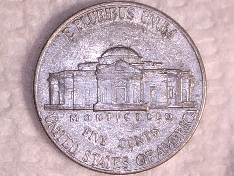1998 Monticello 5 Cent reverse