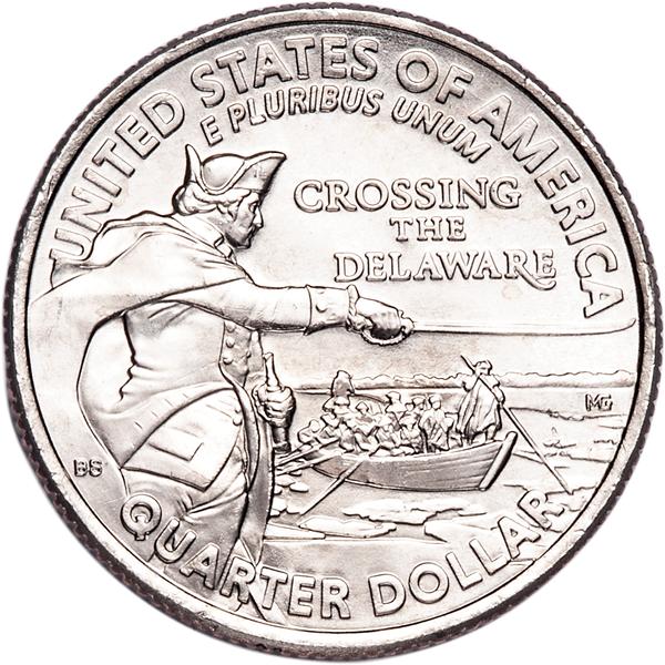 2021 Washington Crossing the Delaware 25 Cent reverse