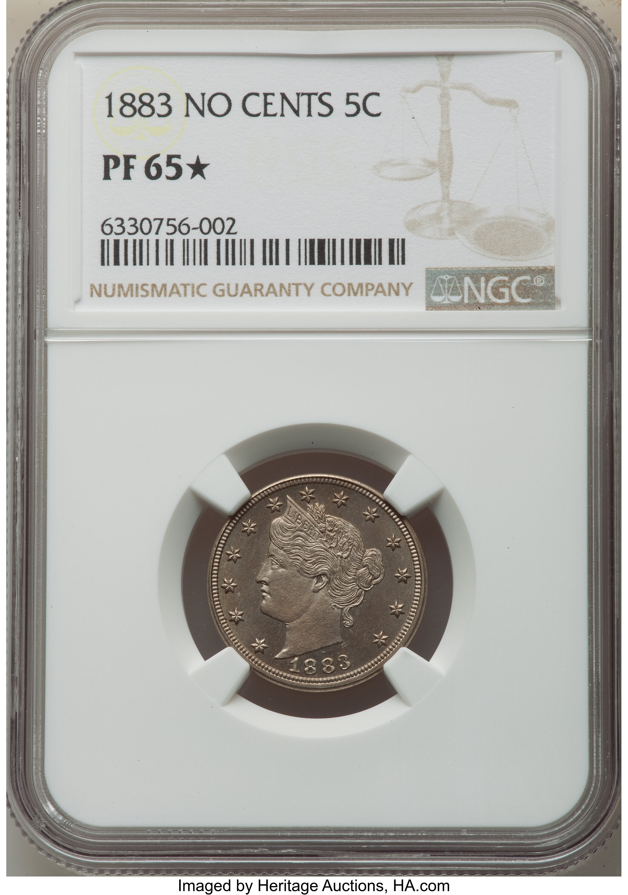 1883 5C No Cents PR65*
